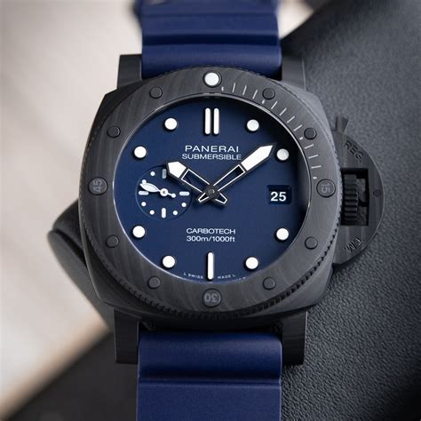 panerai carbotech blue|Panerai submersible carbotech.